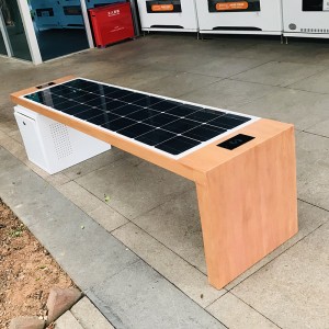 Produkty słoneczne trendy 2019 Inteligentne meble miejskie bez oparcia z ławką w parku