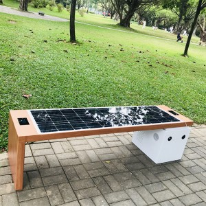 2019 Nowoczesny design Inteligentne meble ogrodowe Solar Backless Bench