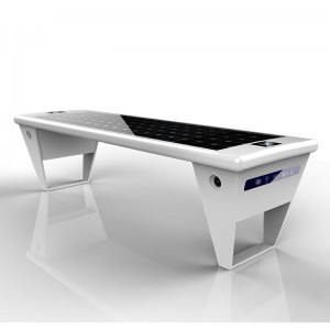 Inteligentna ławka do mebli miejskich z panelem słonecznym do ładowania telefonu komórkowego