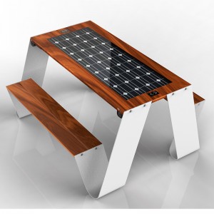 Nowy design Zestaw piknikowy na zewnątrz Meble słoneczne Smart Park Ławka stołowa