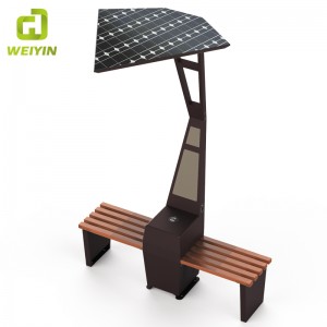 Popularna ławka ogrodowa Solar Smart Outdoor do ładowania telefonu komórkowego